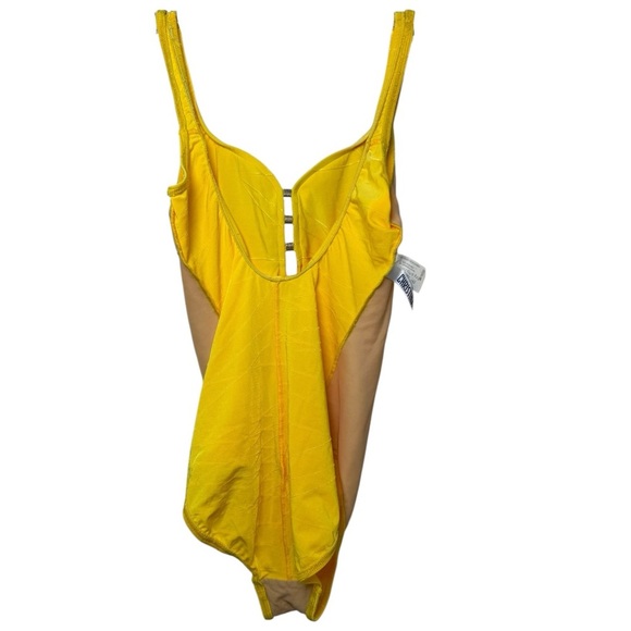 Vintage 90s CHRISTINA One Piece Bathing Suit Size 12 Yellow - Picture 6 of 8